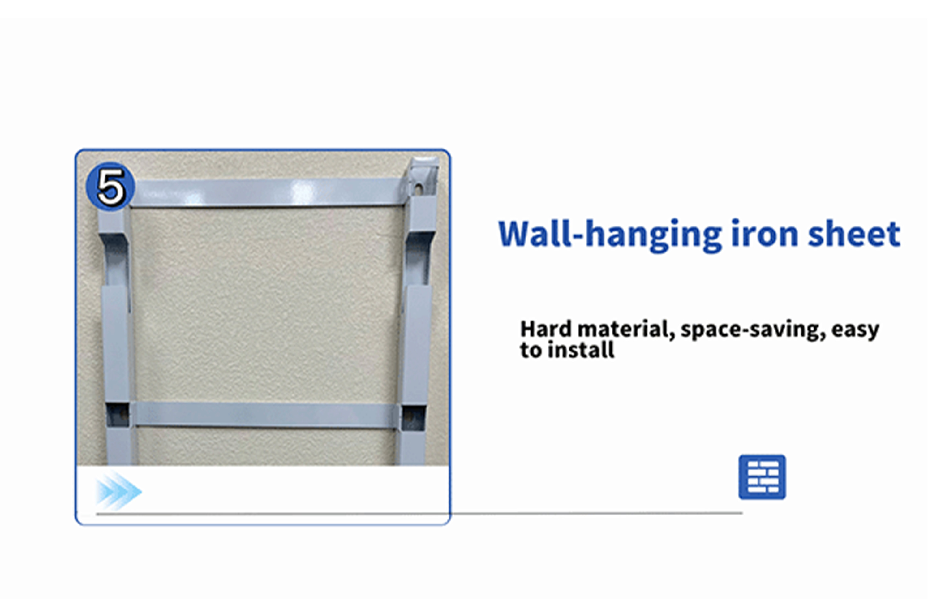 Wall mount bracket of wall battery for secure installation.